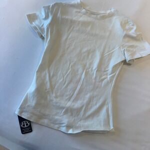 Organic Basics Womens Crew Neck Short Sleeve T-Shirt Off White XS NWT
